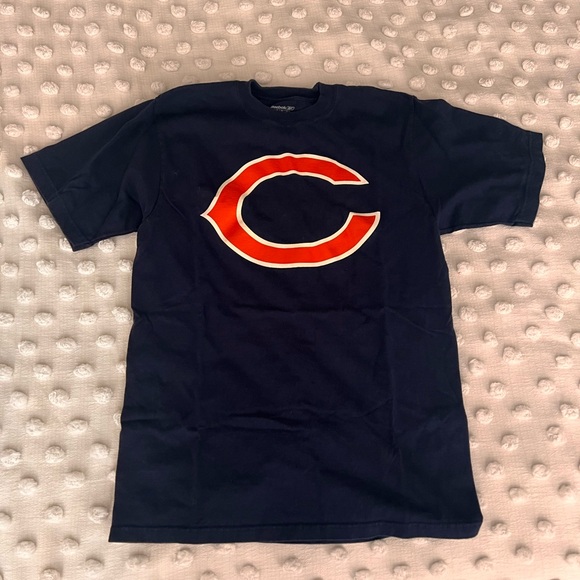 Women’s Chicago Bears Navy Blue T-Shirt with Orange Logo - Picture 1 of 3
